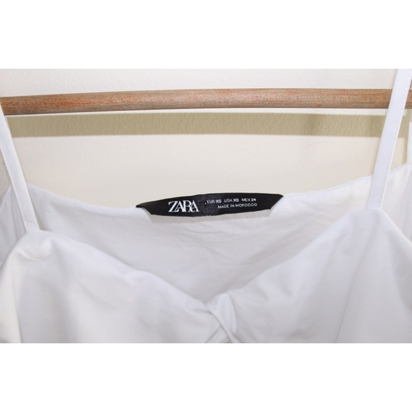 NWOT Zara Poplin Off the Shoulder Top X Small - Picture 3 of 8